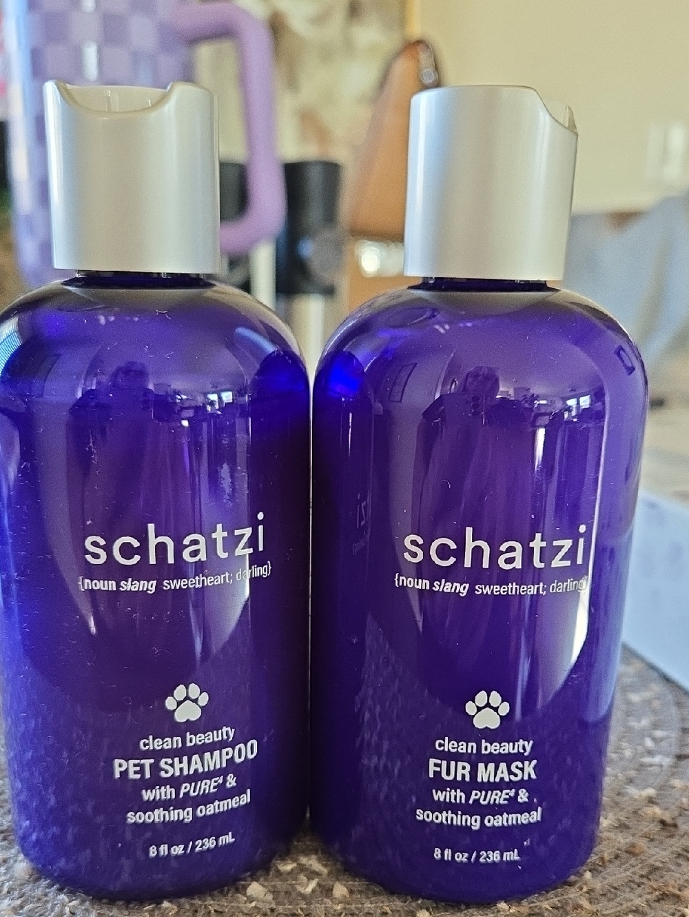 Schatzi Purple Pet Shampoo Snd Fur Mask- Gentle Clean Beauty for Pets